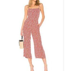 FAITHFULL THE BRAND X Revolve Playa Jumpsuit Women Size XS Red Floral Summer